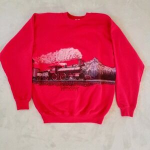 Hanes VTG Durango Silverton Narrow Gauge Railroad Sweatshirt L Train
